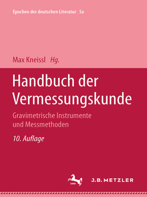 cover image of Handbuch der Vermessungskunde